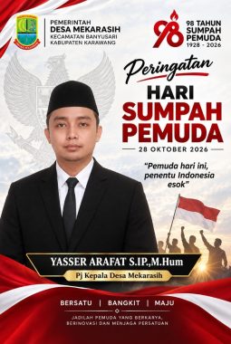 Kades Mekarasih Yasser Arafat Gaungkan Semangat Sumpah Pemuda ke-98: Terus Berkarya dan Jaga Persatuan
